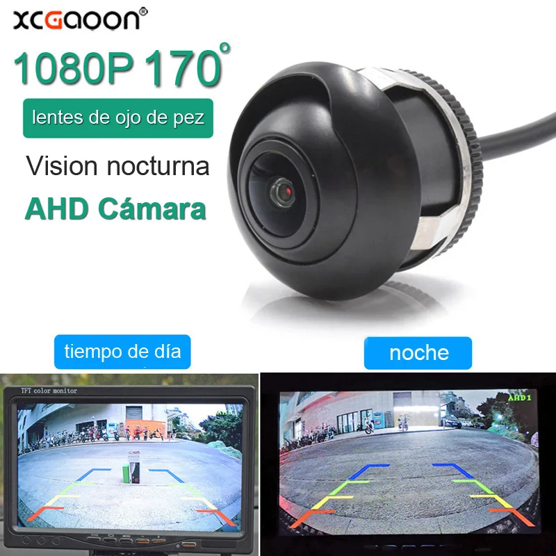 XCGaoon AHD 1920x1080P Car Camera 170 Degrees Fish Eye Lens Starlight Night Vision HD Vehicle Rear View Camera