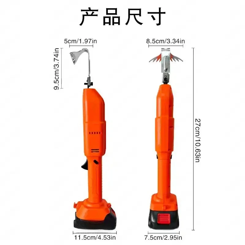 New lithium battery scarifier small household handheld electric hoe garden bonsai weeding and turning wireless micro tiller