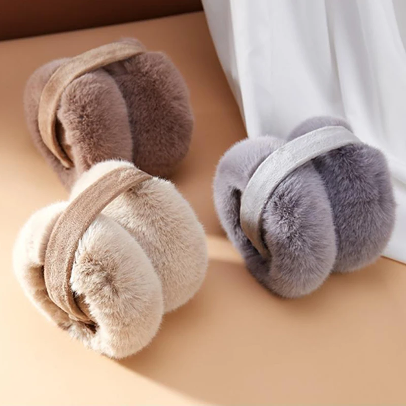 Earmuffs Winter Warm Earmuffs Soft Plush Ear Warmer Portable Antifreeze Ear Caps Cute Ear Protection Rabbit Marten Ear Muffs