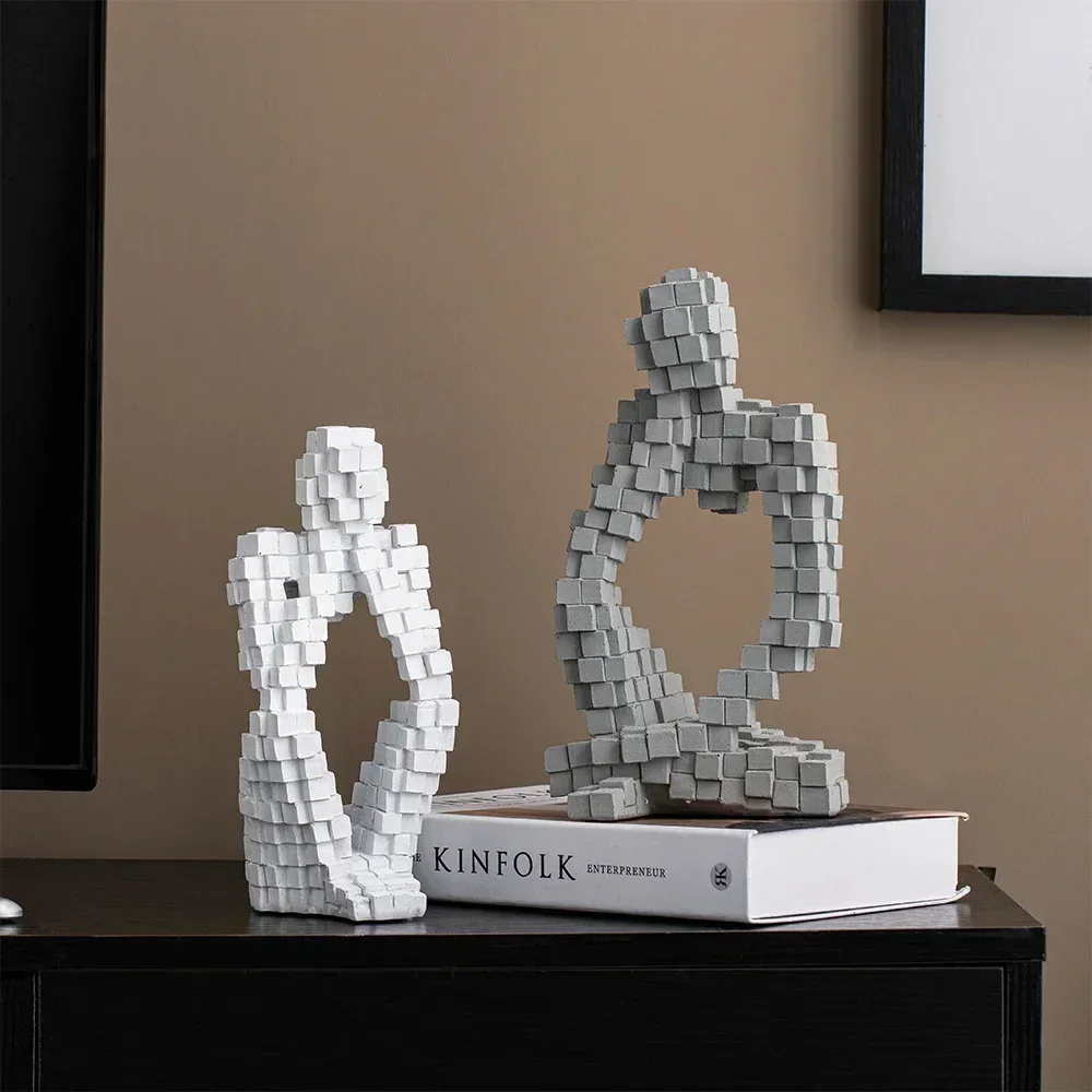 Nordic Abstract Thinker Statues and Sculptures Home Room Decor Desk Tv Cabinet Accessories Figurines for Interior Room Decor