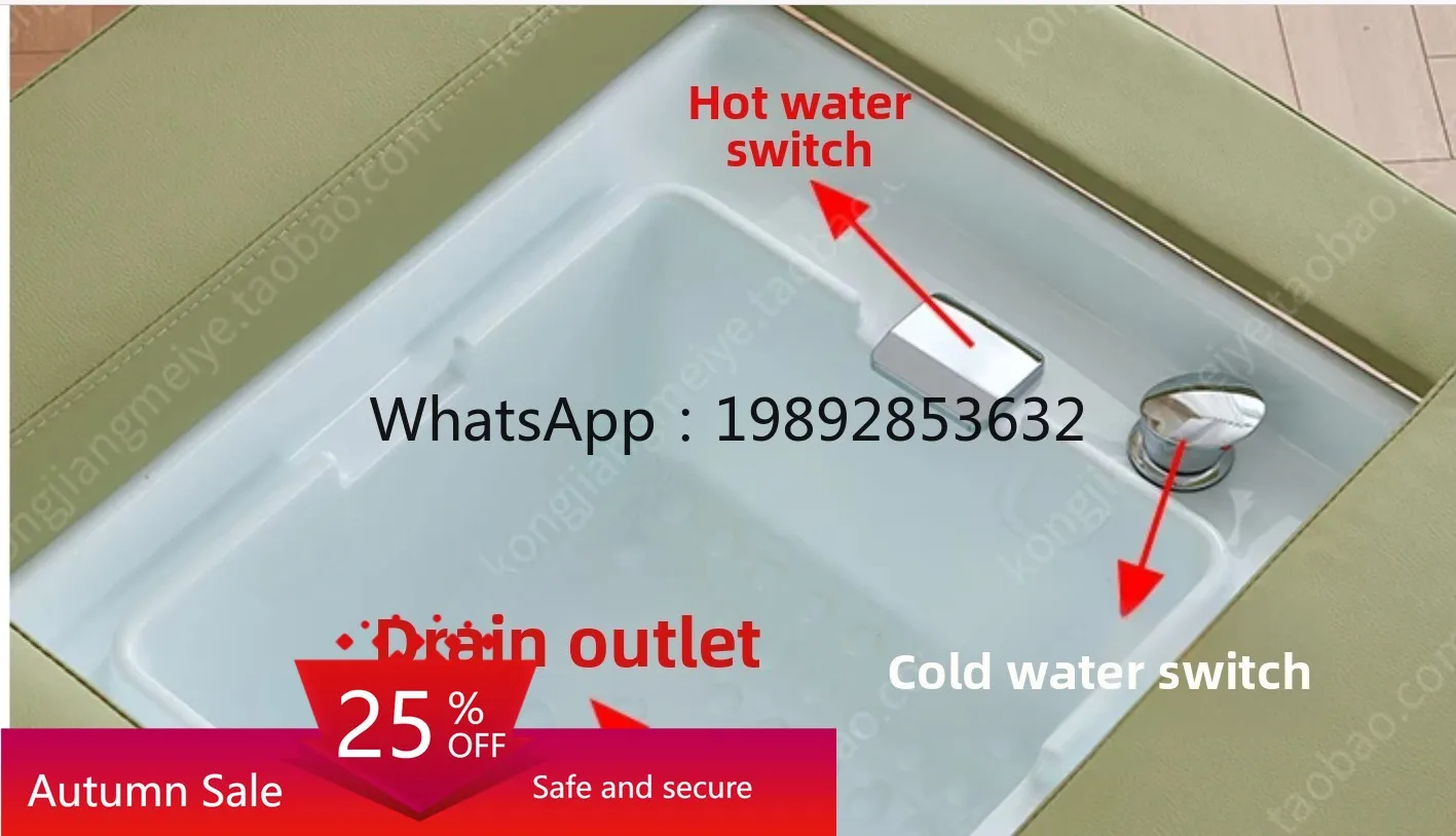 

shampoo bed water circulation fumigation barber shop special beauty salon electric lift massage with foot bath