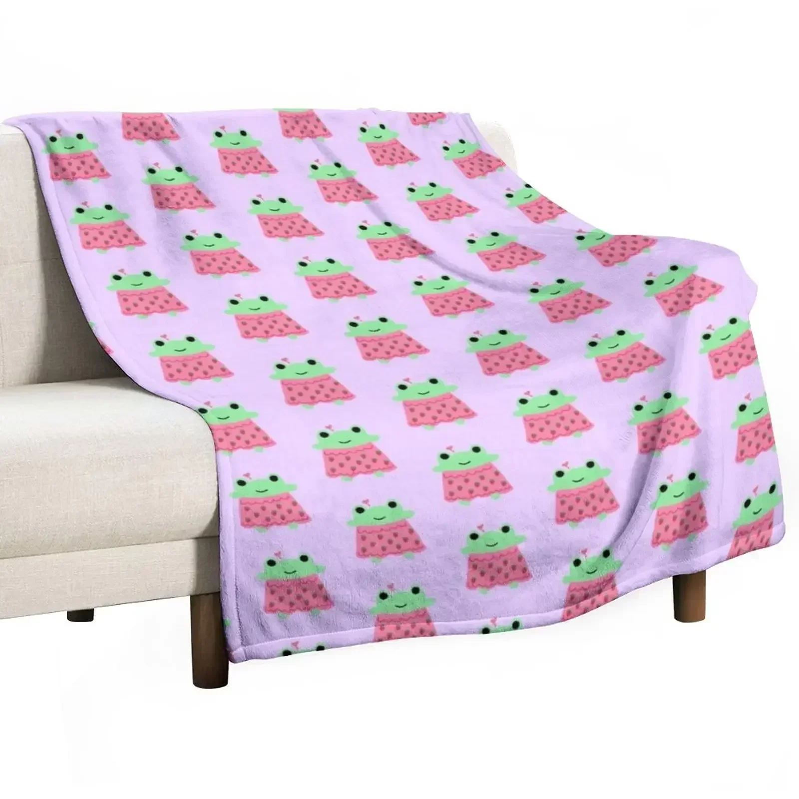 

Strawberry Frog Throw Blanket cosplay anime Shaggy christmas gifts Softest Blankets