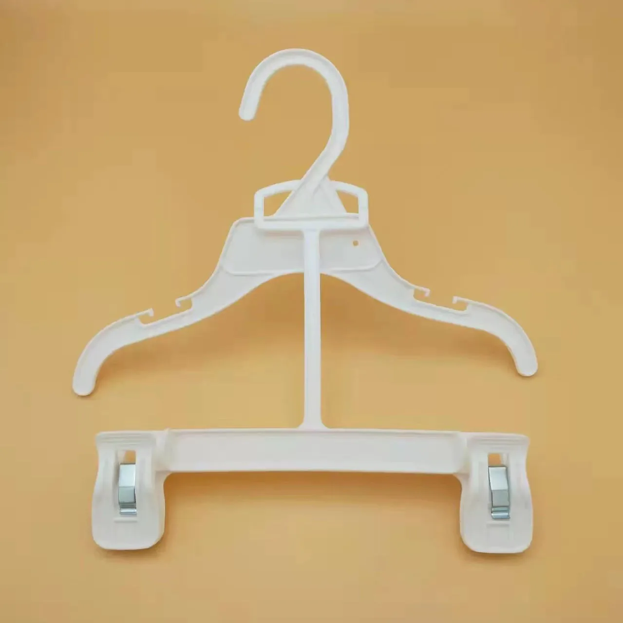 20 pcs High Quality Plastic Pants Hanger for Children Clothing Infant Trousers Clips Hanger  9408