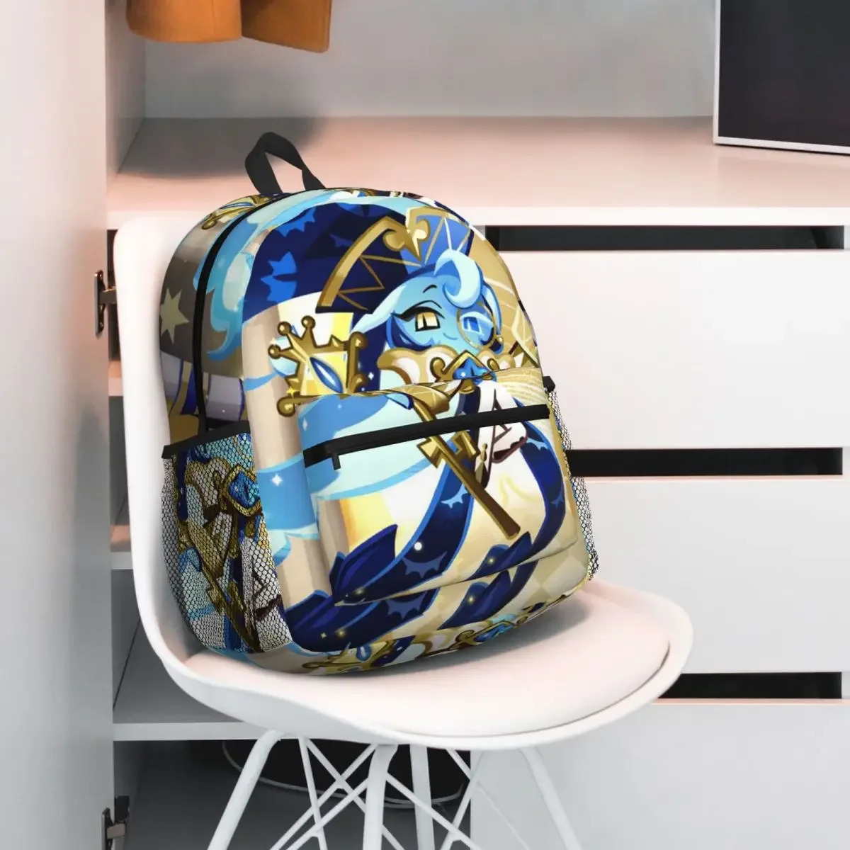 Shadow Milk Cookie Run Kingdom Cartoon Anime Student Backpack School Bag Hiking Daypack for Boys Girls Bookbag Shoulder Bags