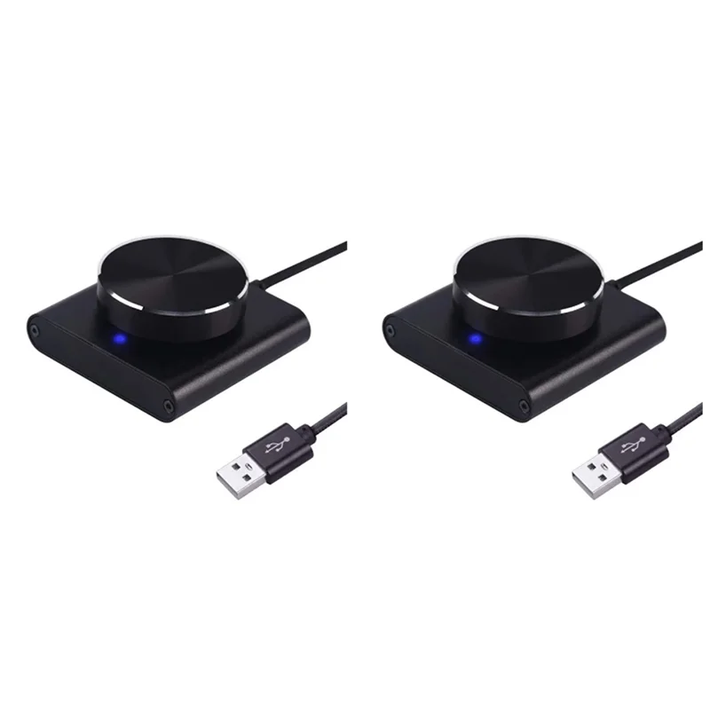 2X USB Volume Control Lossless PC Computer Speaker Volume Controller Knob Adjuster Digital Control With One Key Mute-Y47A