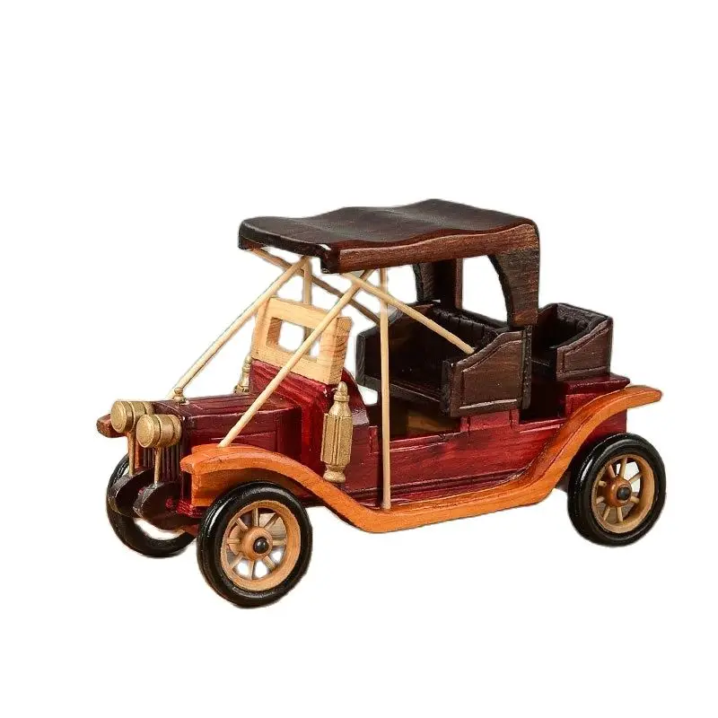 

Retro Creative Car Model Wooden Car Living Room Office Home Desk Decoration