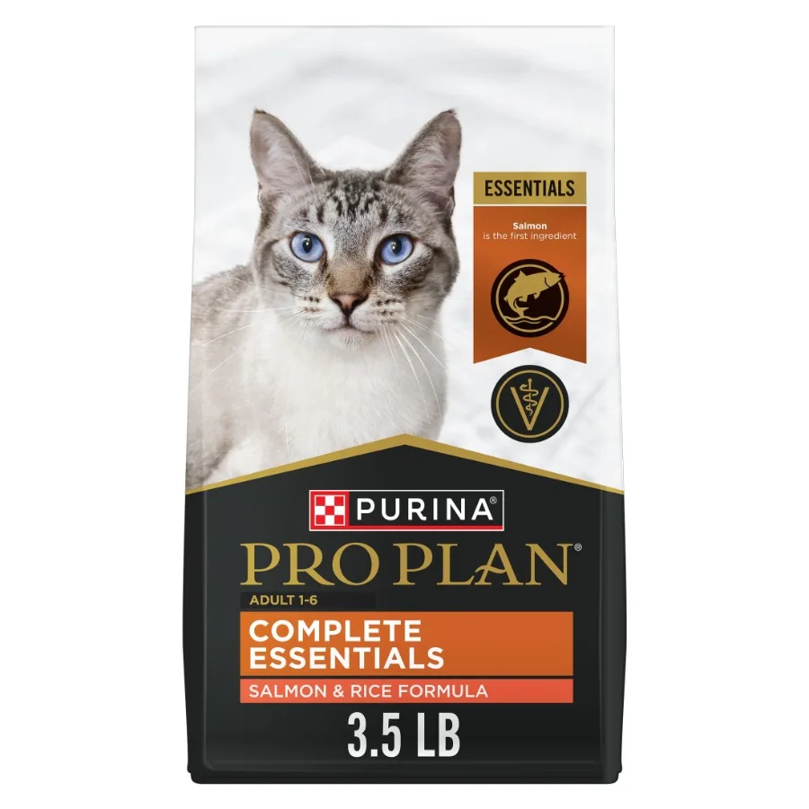 High Protein Cat Food with Probiotics for Digestive Health Shiny Coat Salmon and Brown Rice Formula, Natural Ingredients, 3.5 l