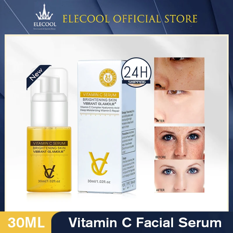 

Vitamin C Face Serum Skin Anti-wrinkle Whiten Brightening Fade Fine Lines Firming Skin Antioxidation Cosmetics