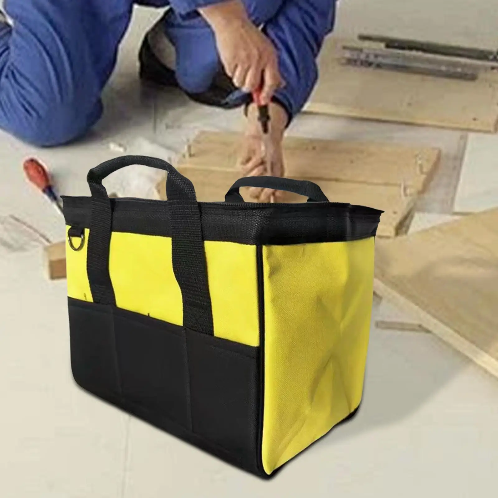 

Multifunctional Tool Storage Bag Oxford Cloth Electrician Tools Bag Wear-Resistant with Shoulder Strap for Electrician Carpenter
