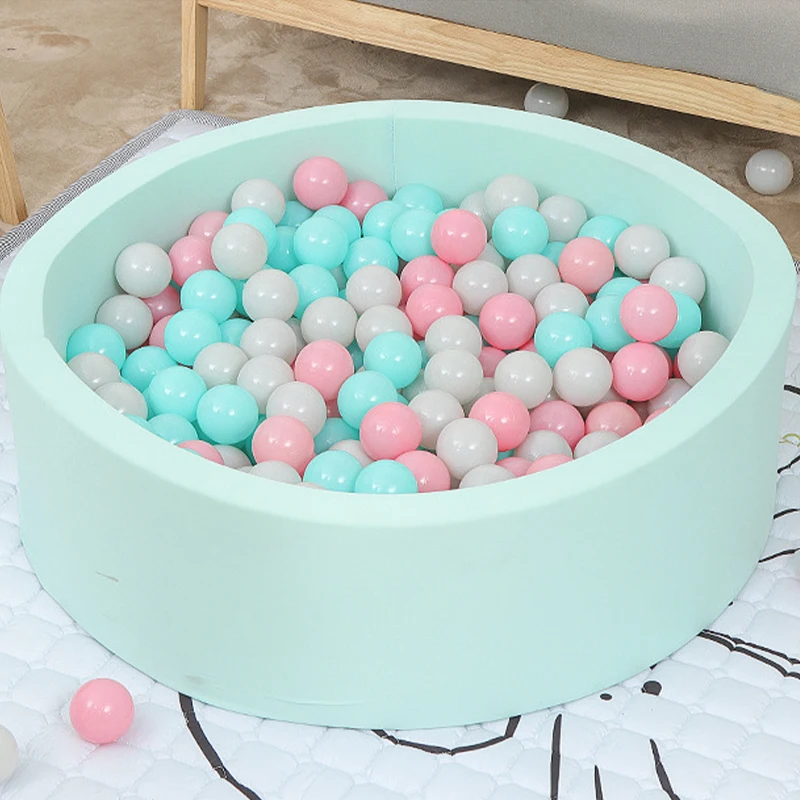 INS 90ซม.รอบ Ocean Ball Pit สนามเด็กเล่นในร่มนุ่มของเล่นเด็ก Playpen รั้วเด็กความปลอดภัย Barrier ตกแต่งห้อง