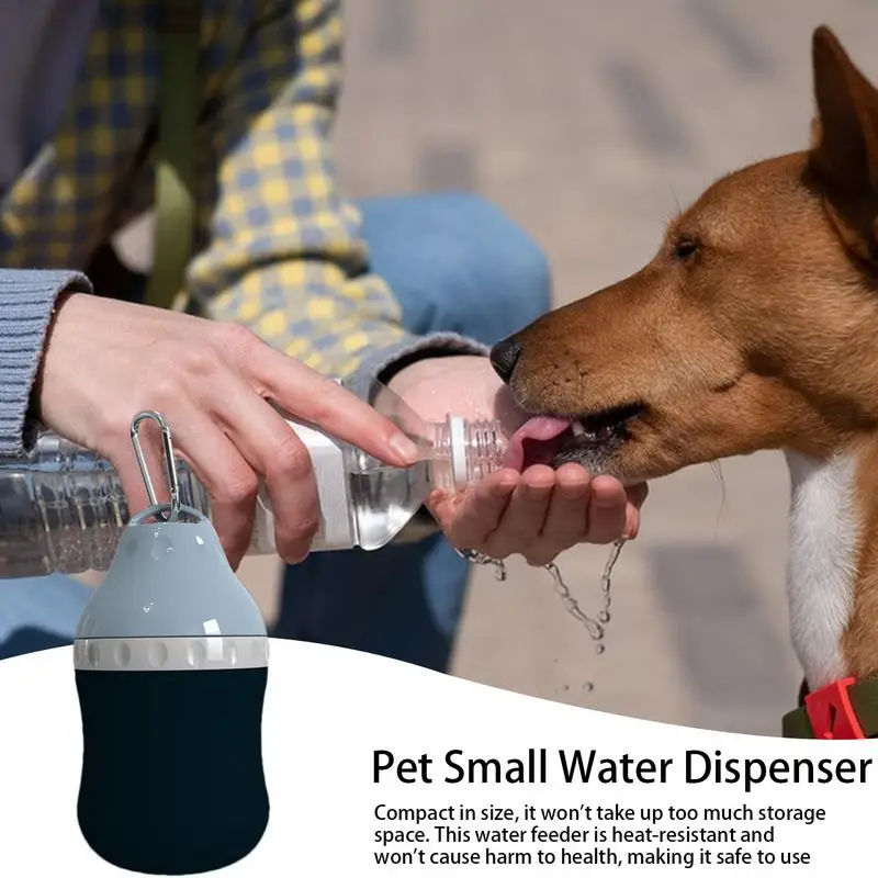 Portable Water Bowl For Dog Dog Drinking Water Supplies With Carabiner 400ml Portable Dog Water Bottle Pet Small Water Dispenser