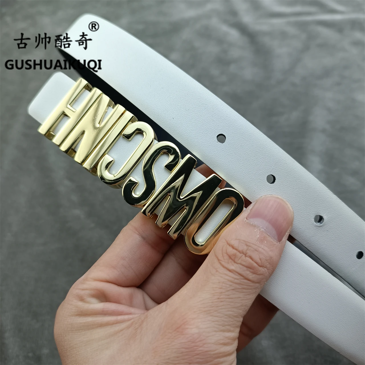 Classic DIY Trend Gushuai Fashion Belt Ladies Belt Men Couple Belt Double Sided Use 2.5cm Thin Belt Free Shipping Wholesale