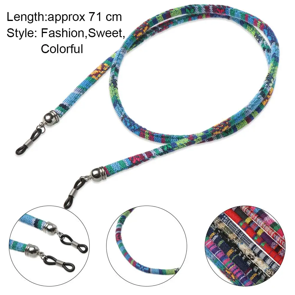 2023 New Bohemian Color Non-slip Beaded Glasses Chain Fashion Sunglasses Mask Hanging Chain Popular Necklace Glasses Accessories