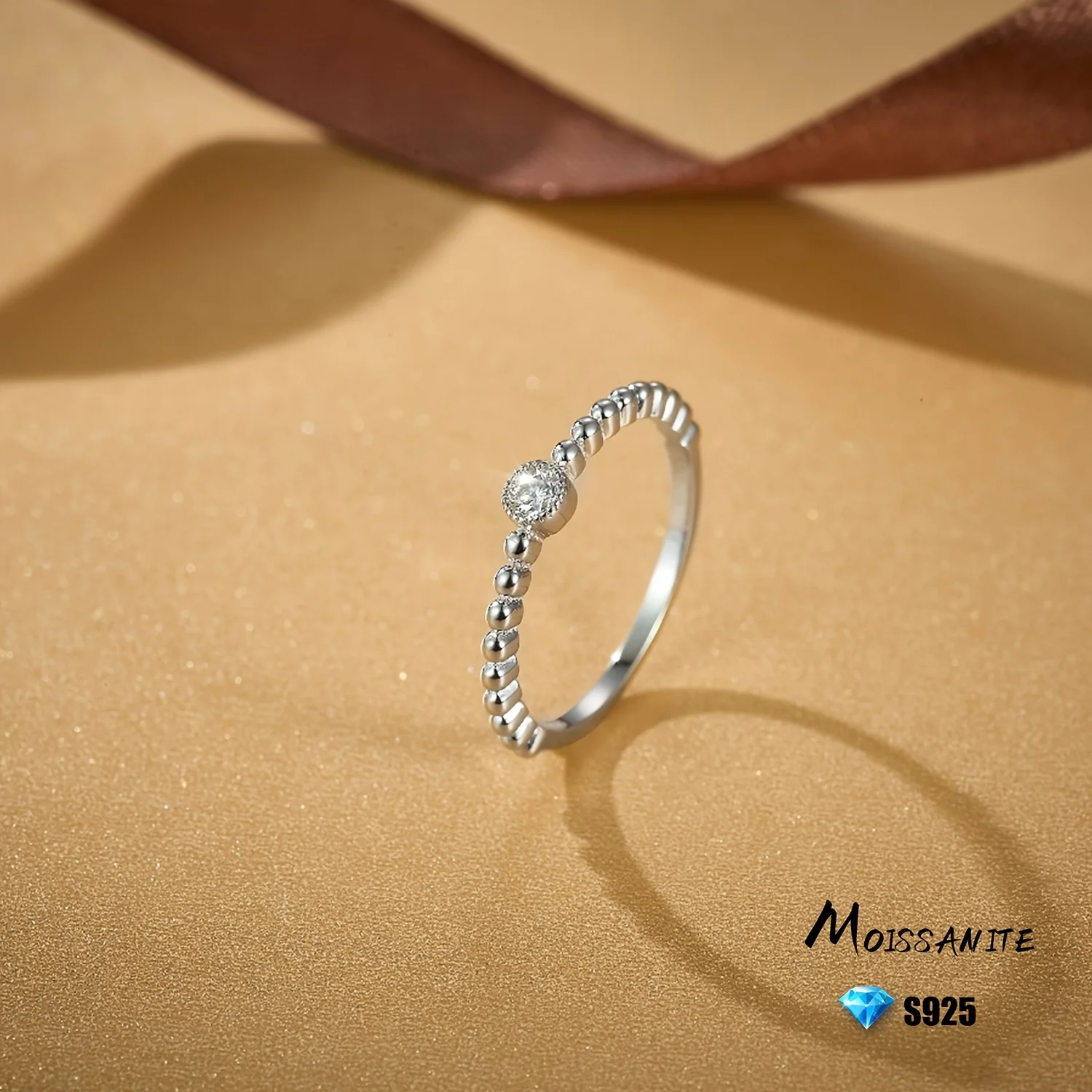 

Простое круглое кольцо из стерлингового серебра 925 пробы с муассанитом для свадебного подарка, модные украшения, женские и мужские кольца