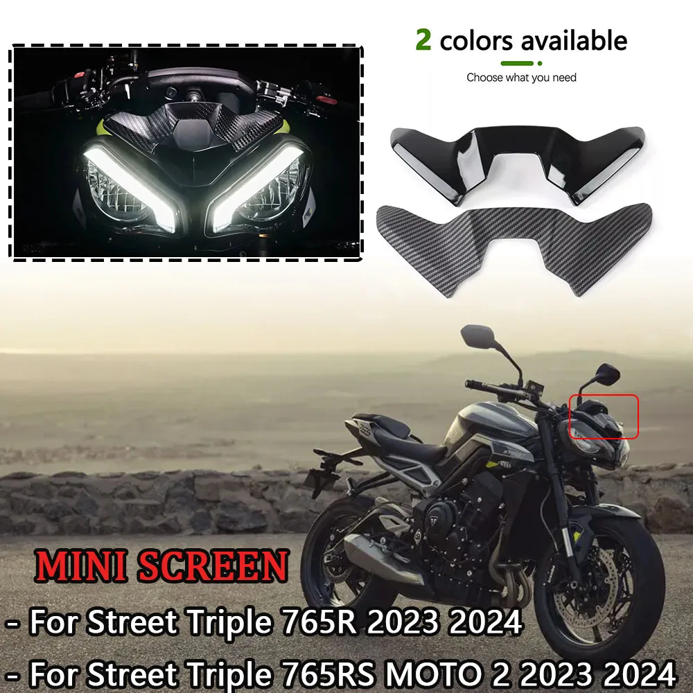 

For Street Triple 765R/765RS MOTO 2 2023 2024 Motorcycle MINI SCREEN Front Fairing Cover Accessory