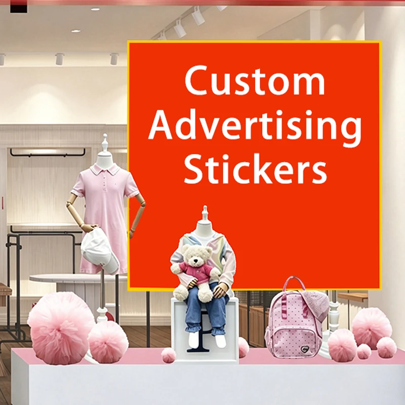 Any Size 100cm Custom Advertising Decoration Sticker Supermarket Bookstore School Hotel Discount Promotion Business Advertising