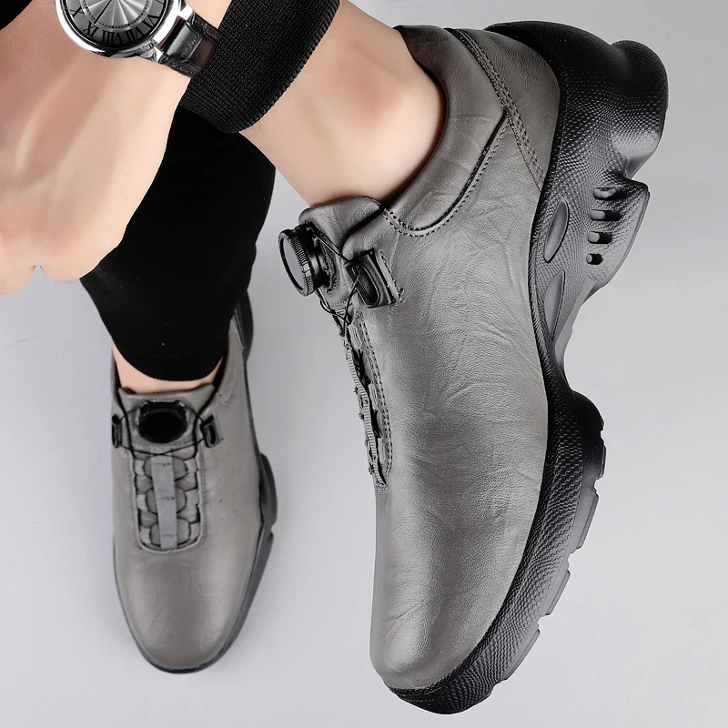 

Retro all-leather men's casual cowhide shoes, black sports shoes, top layer cowhide casual leather shoes