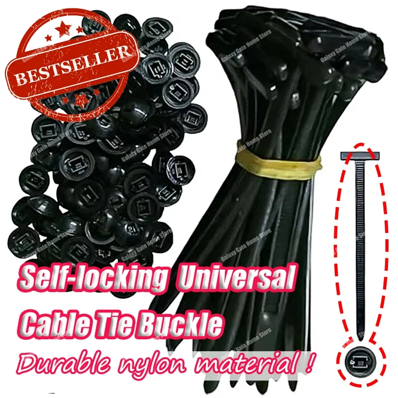 

Self-locking Nylon Universal Cable Tie Buckle Household Plastic Fixed Strap Iron Cable Gap Car Instrument Zip Ties 20/50/100pcs