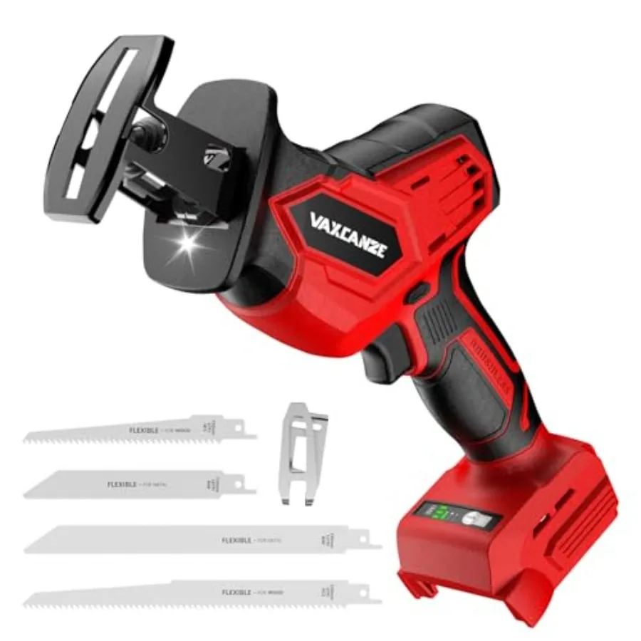 

Cordless Reciprocating Saw Battery 3 Variable Speed 0-3500 Brushless Motor Tool-free Blade Change 4 Saw Blade Potable Recipro k
