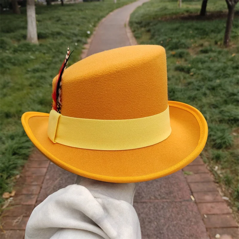 Czapka z daszkiem z wysokim topem i ukośnym kapeluszem jeździeckim magiczna czapka męska cylinder damska cylinder sombrero hombre