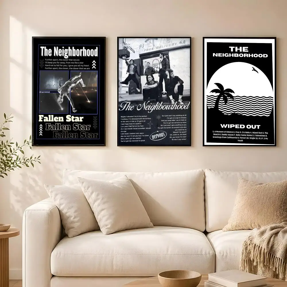 T-The Neighbourhood Poster poster Self-adhesive wall stickers, suitable for room decoration, high-quality printing.