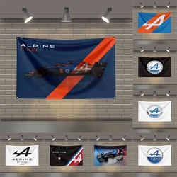 3x5 Ft Alpine Racing Flag Polyester Printed Cars Flags for Room Garage Decor