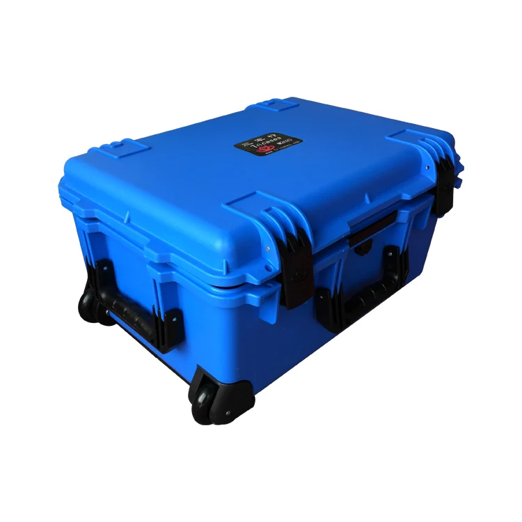 Tricases-caja de herramientas de plástico duro, resistente al agua IP67, a prueba de golpes, a prueba de polvo, M2620 con espuma EVA personalizada, color azul de fábrica