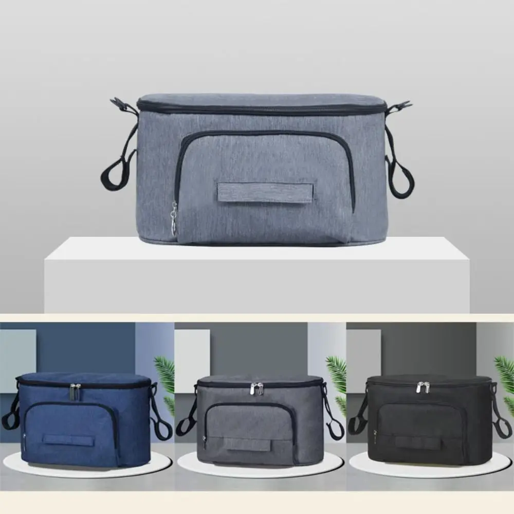 

Portable Mummy Bag Large Capacity Solid Color Stroller Organizer Bags Multifunctional Baby Stroller Bottle Holder