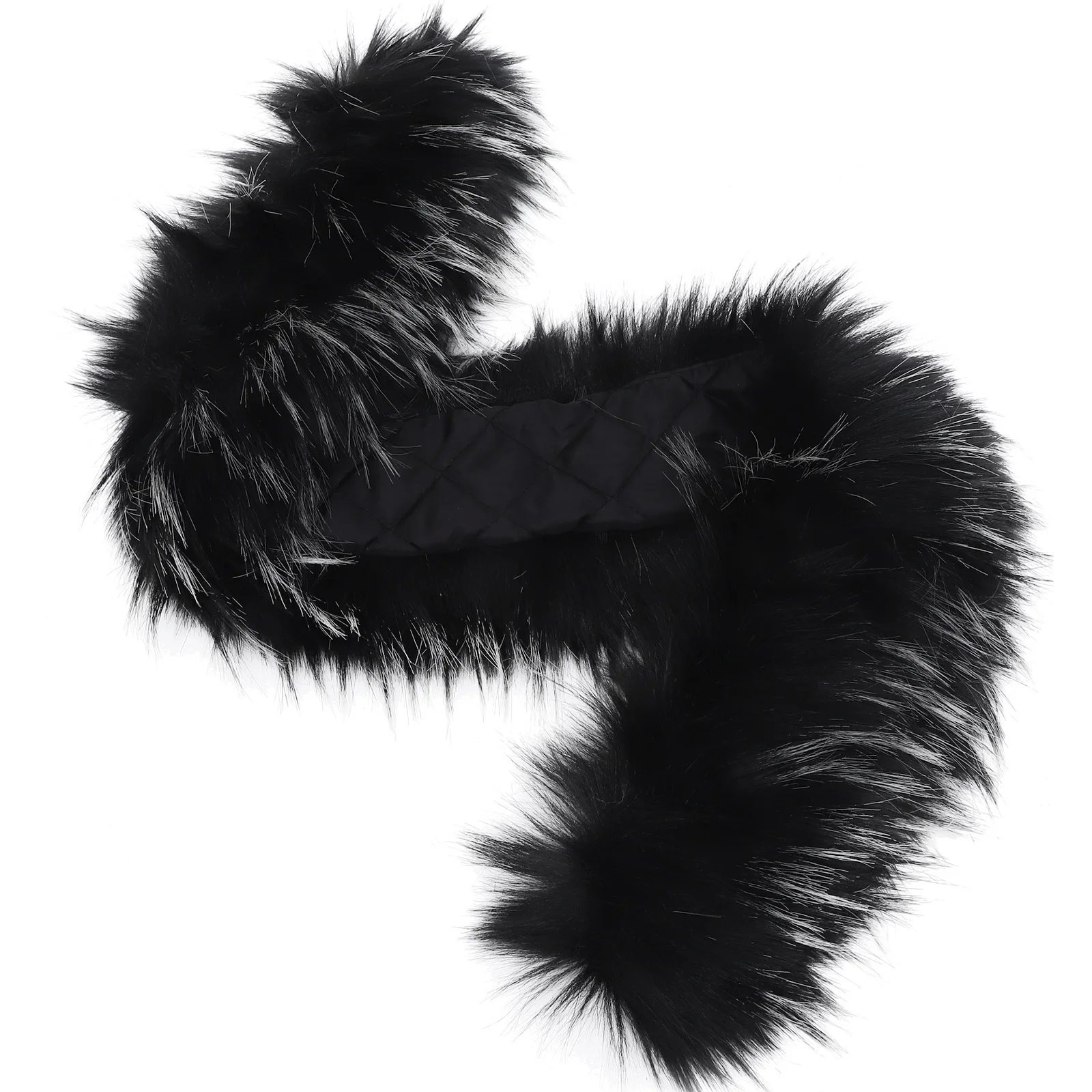 

Шарф с воротником 82-см, женская шаль для зимних шарфов, искусственная накидка, холодная теплая черная