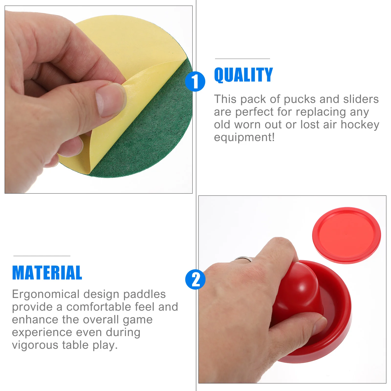

1 комплект, сменные штовхатели для столов, пластиковые детали для хоккея, прочные аксессуары для воздушного хоккея, оборудование для командных видов спорта