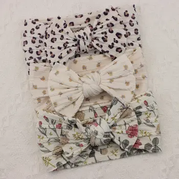 3件女嬰髮帶,蝴蝶結嬰兒髮帶,新生兒禮物,彈性髮帶,兒童頭巾,嬰兒髮飾 8 最佳銷售 嬰兒絲帶 - №1