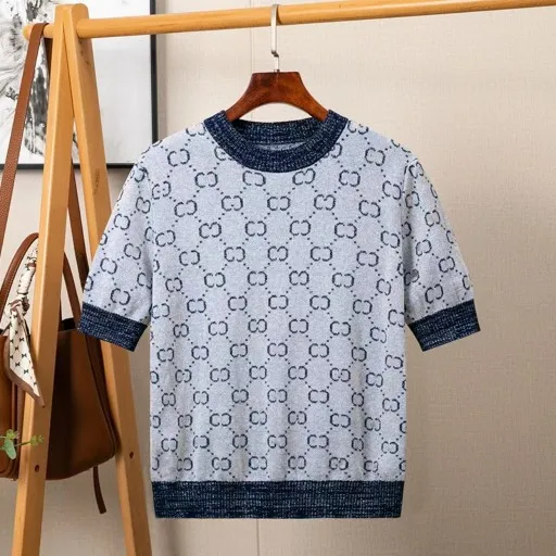 

Классический вязаный свитер ort Sve с вышивкой букв серебристого и золотого цвета Tead Premium Quali Свободный крой для поездок на работу