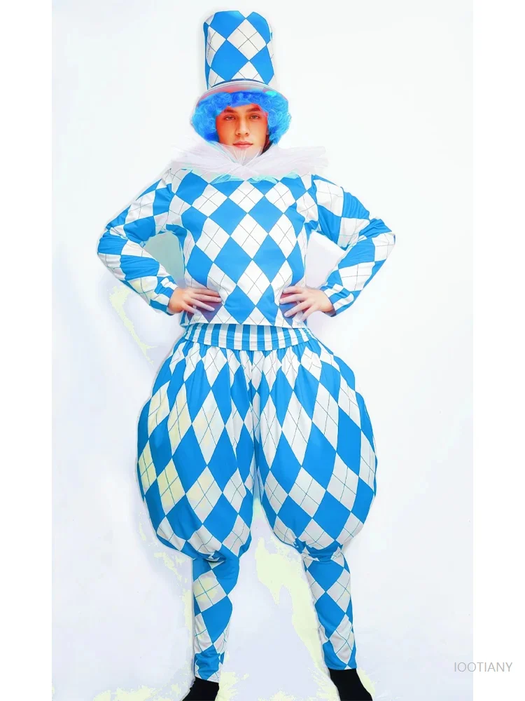 Disfraz de payaso para Cosplay, ropa de actuación de gira del equipo de carnaval, fiesta de carnaval, parque de atracciones, disfraz de Carnaval, disfraz de bailarina