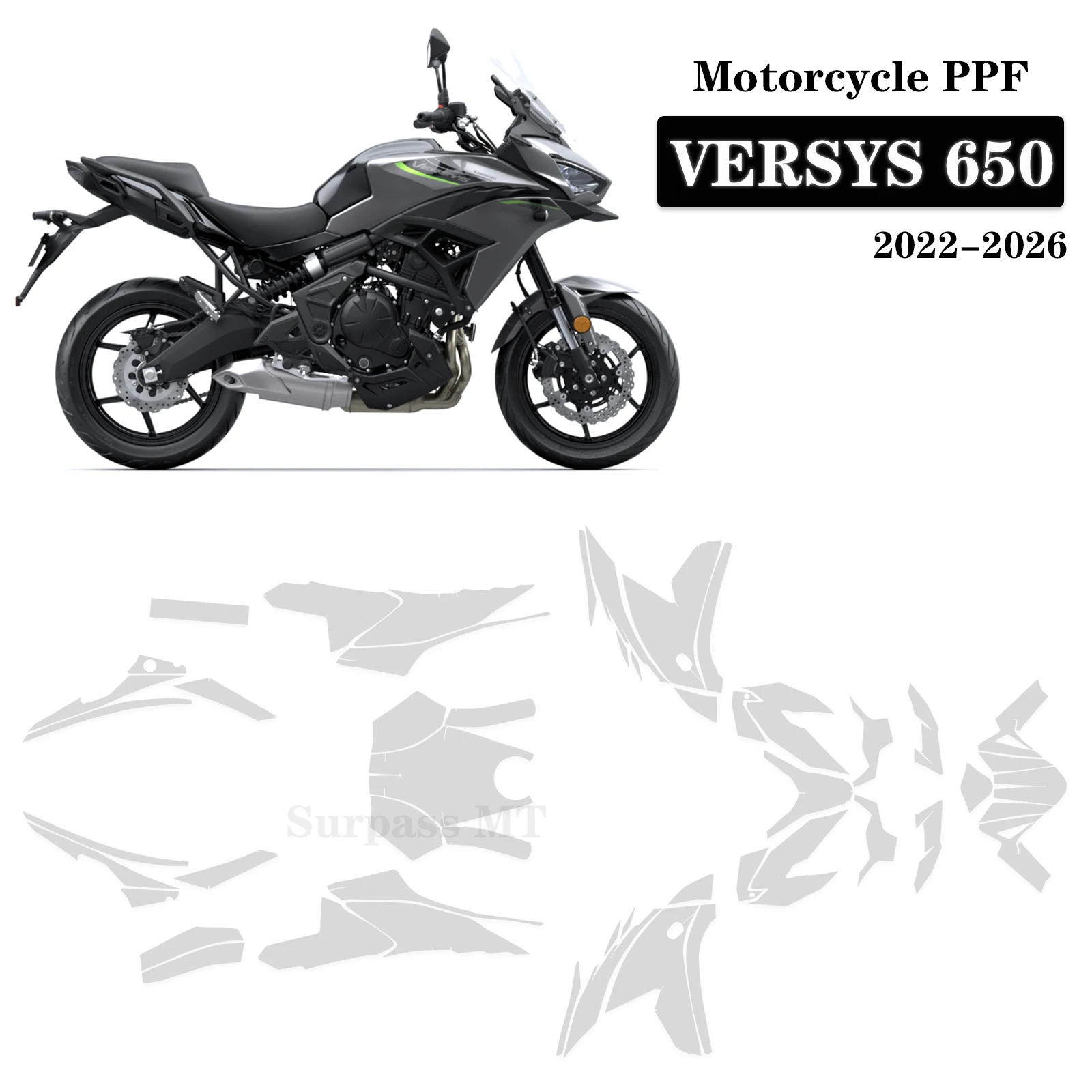 

Motorcycle PPF For Kawasaki Versys 650 Paint Protective Film Versys 650 TPU Fuel Tank Transparent Protective Anti-scratch Film