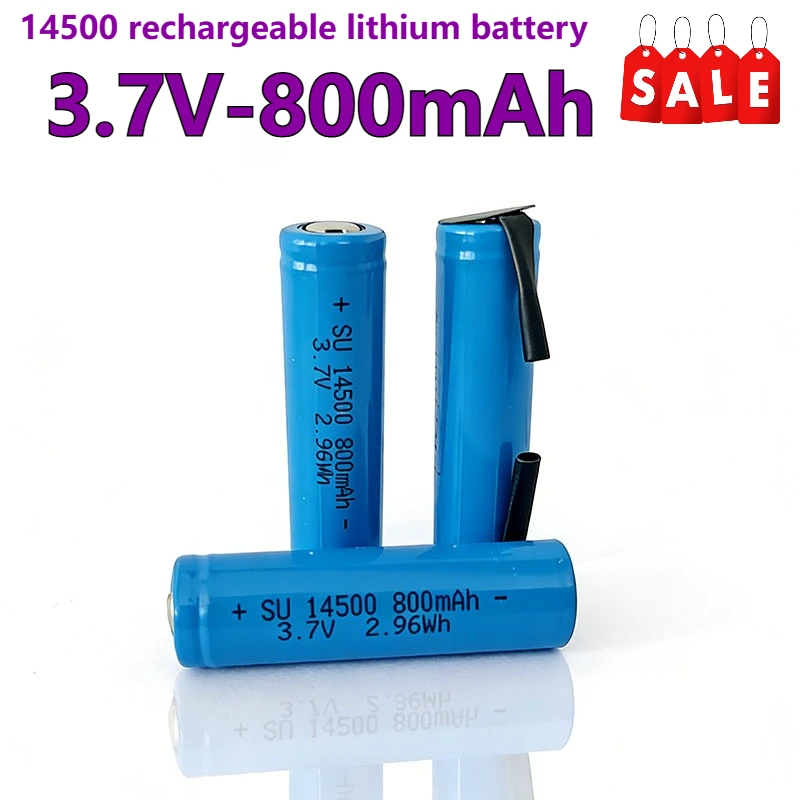 14500 3.7V-800mAh rechargeable lithium battery/suitable for microphone/shaving machine/walkie-talkie/