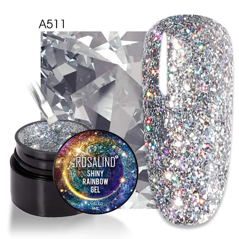 5ml Shiny Gel Nail Polish Painting Nail Art Vernis Semi Permanent Diamond Glitter Polish UV Nail Gel Top Coat Manicure