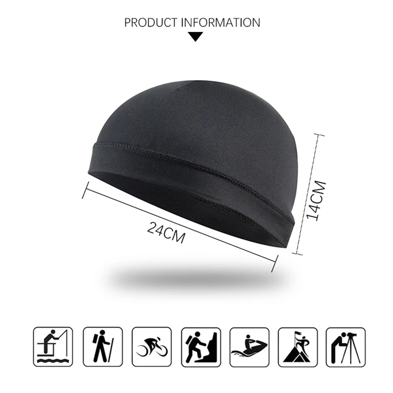 Unisex Quick Dry Helmet Cycling Cap, Anti-UV, Anti-Sweat, Sports Hat, Motorcycle, Bike Riding, Bicycle, Unisex Inner Cap