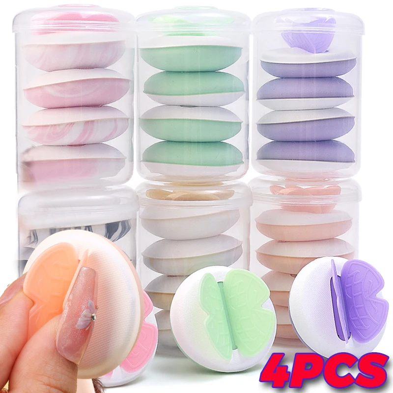 Wet Dry Use Air Cushion Makeup Puff Butterfly Cotton Cosmetics Puff with Box Concealer Foundation Powder Puff Face Makeup Sponge