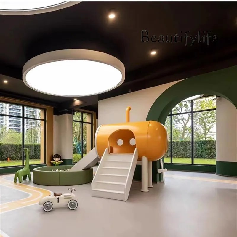 FRP slide sculpture amusement facilities indoor and outdoor cartoon modeling house climbing ladder customization