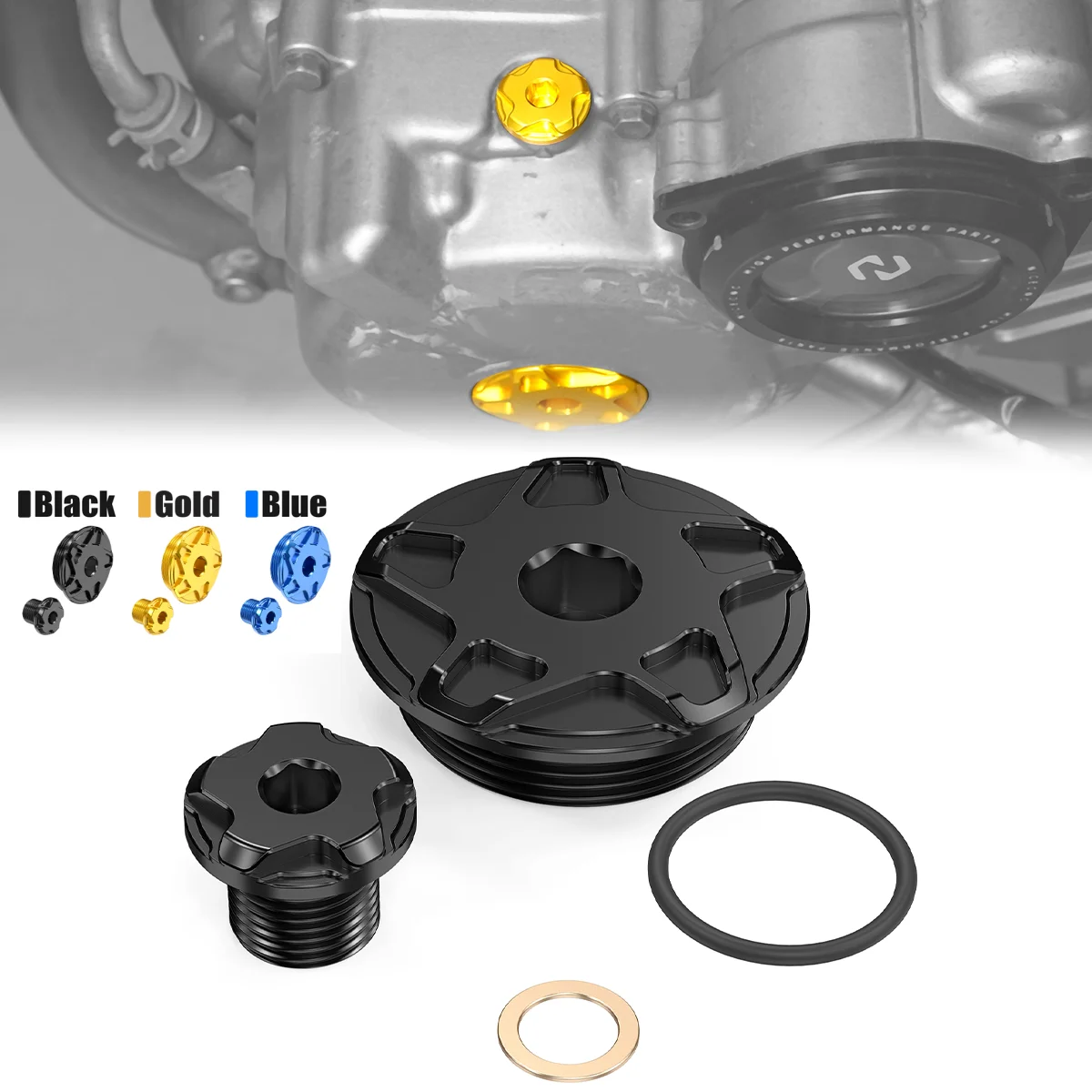 

NICECNC Motorcycle Engine Timing Cover Cap Plugs Screws Kit For 2024 Suzuki DR-Z400 DR-Z400E DR-Z400S DR-Z400SM DRZ400 2000-2024