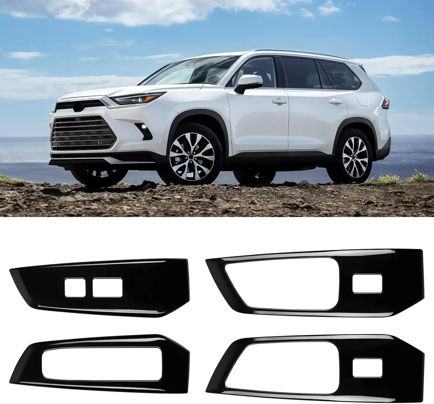

Window Lift Trim Switch Panel Cover for Toyota Grand Highlander 2024 2025 Accessories Window Lift Switch Cover Window Switch