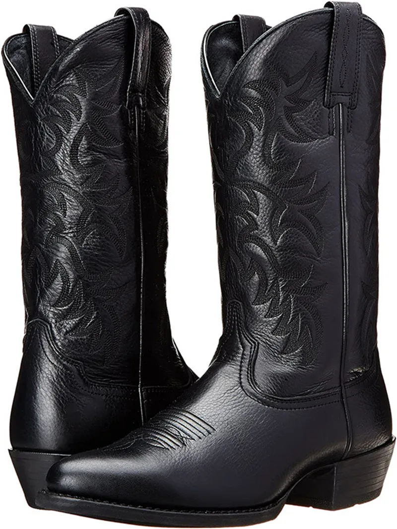 ヴィンテージ カウボーイブーツ 本革 黒 US10.5D程度 S686e6bacb8514b729ee0f85288c5c