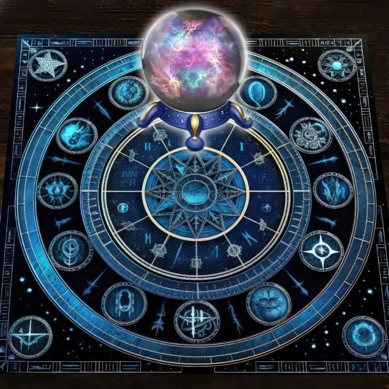 

Коврик-маятник квадратной формы, алтарная скатерть, настольная игра, карточный коврик, руническая скатерть