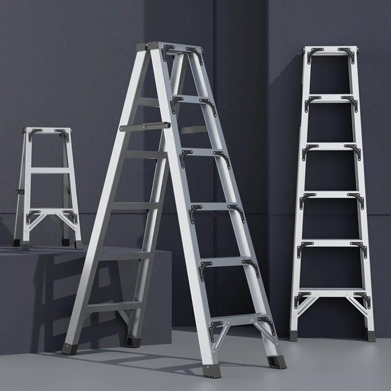 Firm Household Goods Thickened Aluminum Alloy Ladder Household Unstacking Herringbone Ladder Folding Ladder Telescopic Ladder