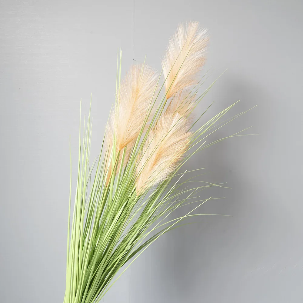 102cm Artificial Nordic 5 Head Encrypted Large Reed Reed Grass Potted Dog Tail Grass Home Decoration Fake Flower Ornament Props