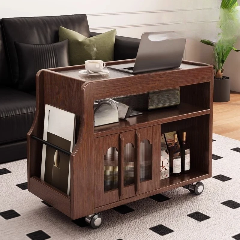 

Living room household tea table sofa side cabinet trolley locker