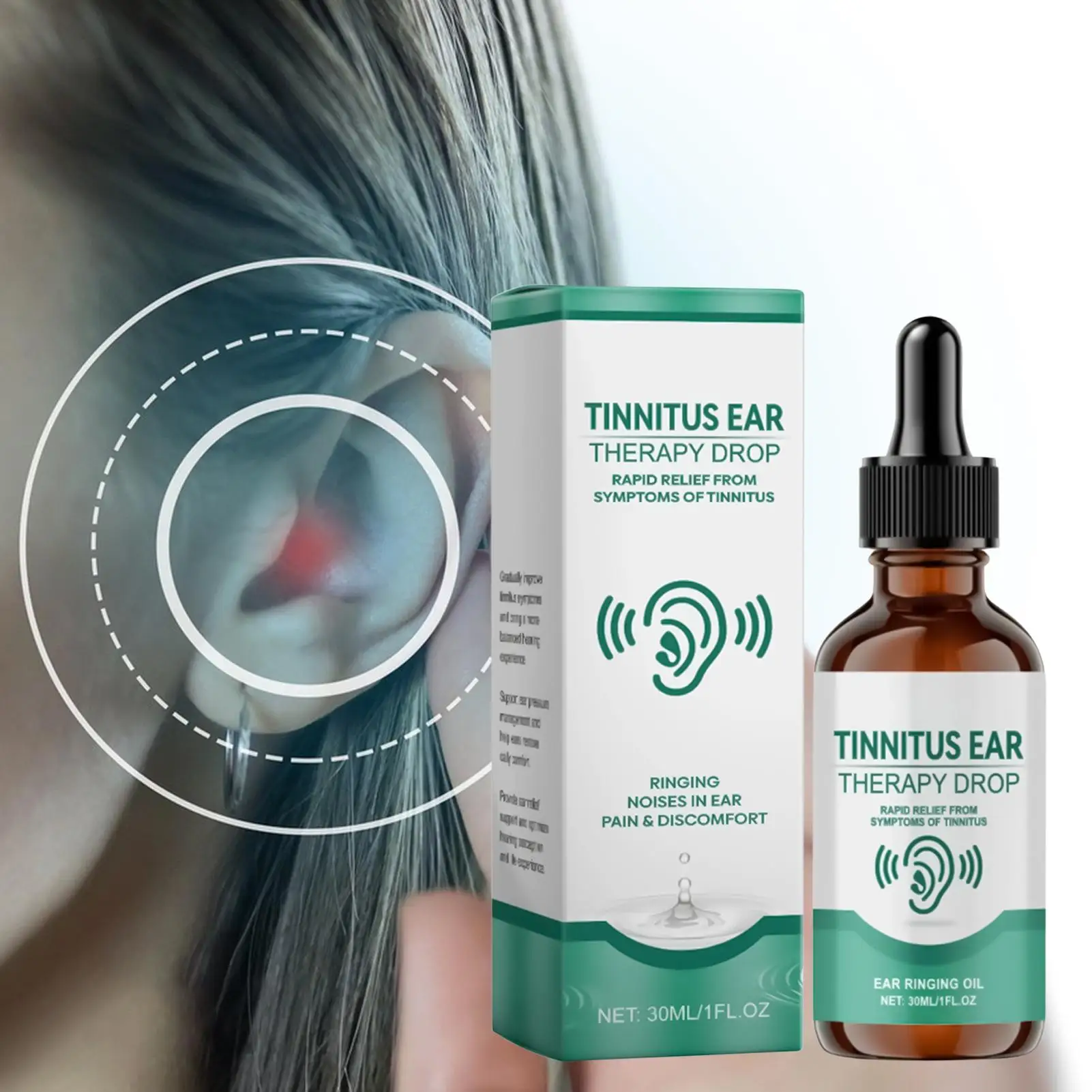 Gotas líquidas para el cuidado de los oídos, 30ML, mejoran el Tinnitus, reducen la pérdida auditiva, alivio de la sordera, dolor de oído, aceites suaves para tratamientos de zumbido en los oídos