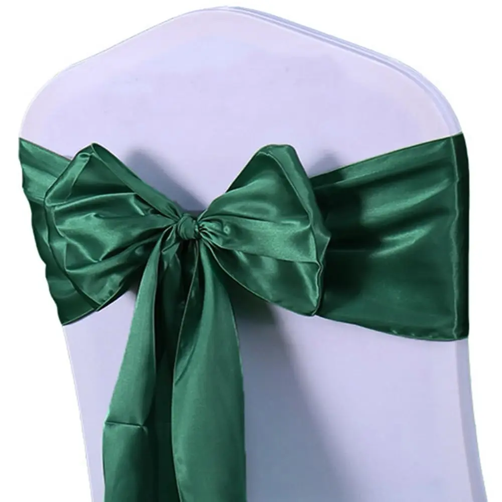 Wholesale Satin Chair Bow Sashes Wedding Chair Knot Ribbon Butterfly Ties For Party Event Hotel Banquet Supplies Home Decoration