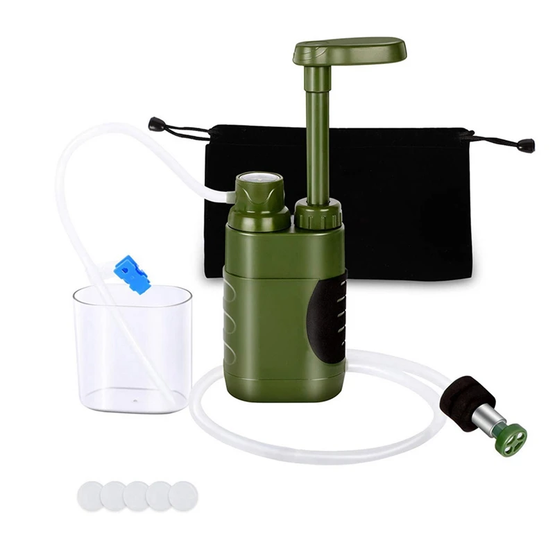 

1Set Outdoor Water Filter Safety Emergency Water Purifier Emergency Survival Tools Portable For Camping