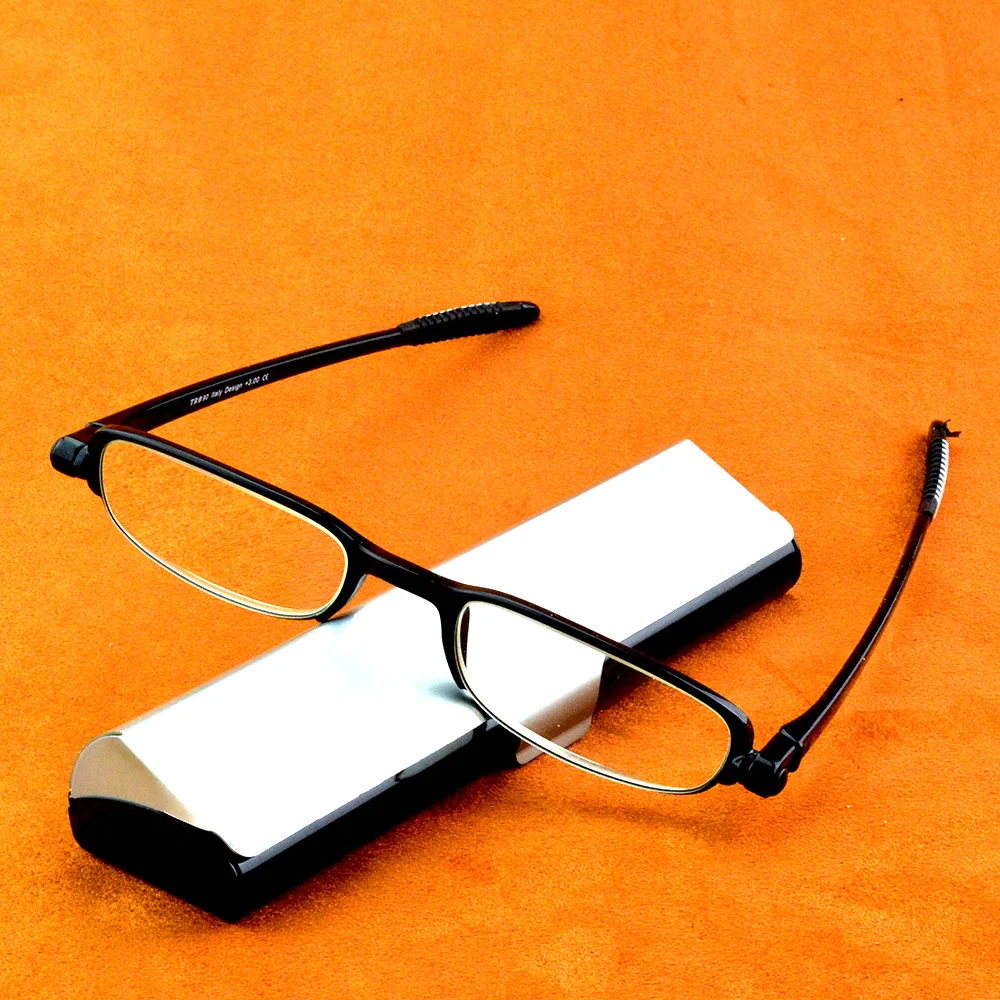 360 Degree Rotation Folding Reading Glasses Full-rim Frame Foldable Presbyopic Eyeglass +0.75 +1 +1.25 +1.5 +1.75 +2 +2.5 to +4